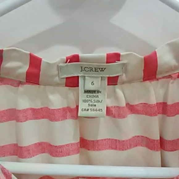 J crew stripe silk bow blouse - Picture 2 of 4